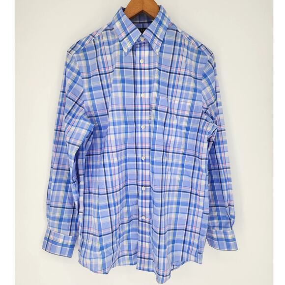 Lauren Ralph Lauren Men’s Plaid Button-Down Shirt Regular Fit Size 15 32/33 M - Picture 7 of 8